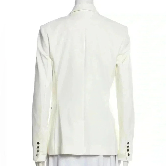 Veronica Beard Iconic Scuba Dickey Jacket Blazer Size 6 White Zipper Pockets - Picture 10 of 11